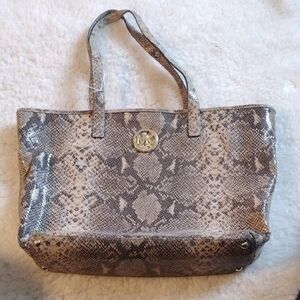 Michael Kors Snake Print Tote Bag